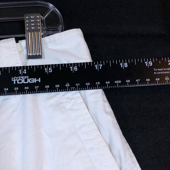 Talbots Womens Pants White High Rise Signature Zip Cargo Pockets Stretch 10 - Picture 7 of 12